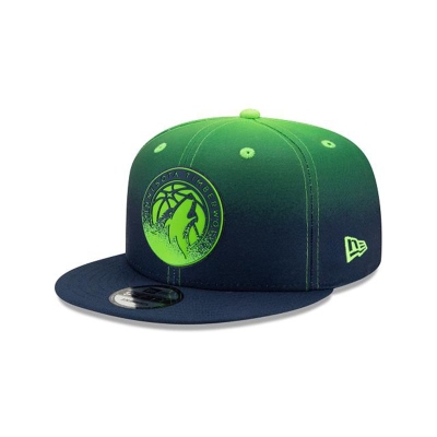 Minnesota Timberwolves Gorra | New Era NBA Back Half 9fifty Snapback Cap Mexico - Azules